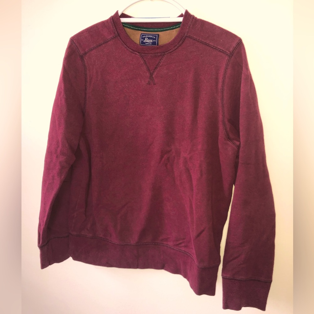 GH & CO MEN'S PULLOVER CREW NECK SWEATER SMALL RED
